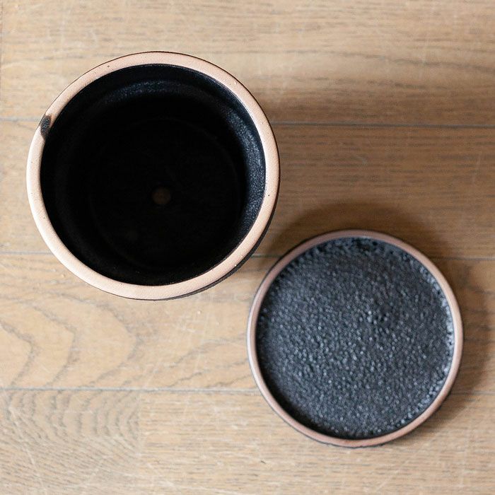 ザラっとした質感。渋カワ陶器鉢（12.5cm） | [公式]e-花屋さん