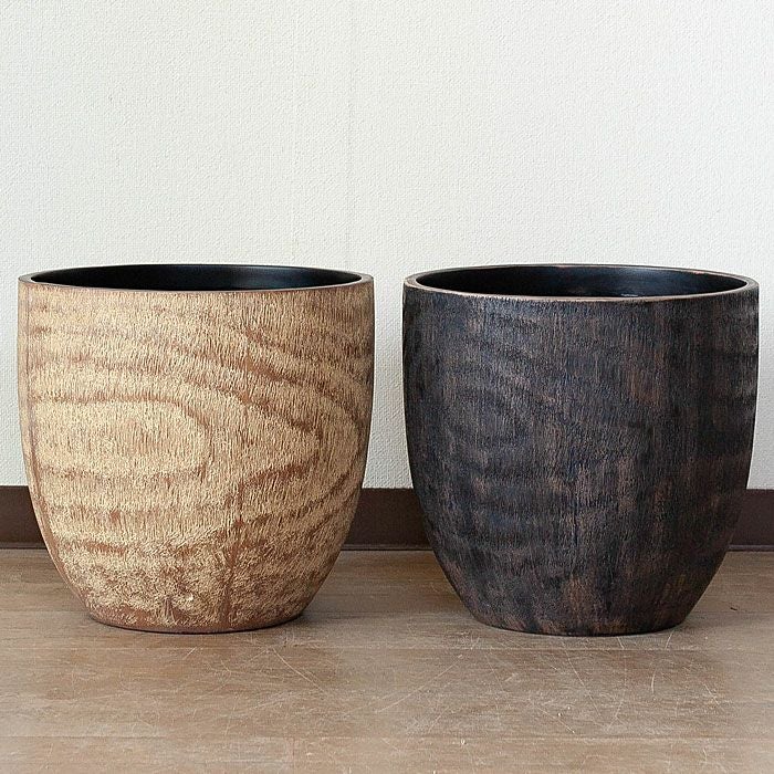 コンパクトで、いい感じの木目鉢（31cm）KI31※同梱不可 | [公式]e-花屋さん
