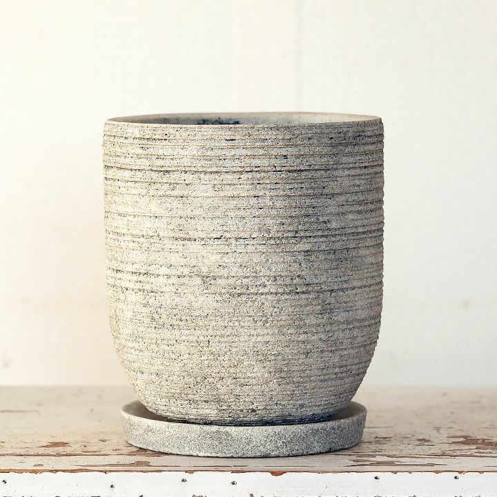 縦に長い、18cmの陶器鉢｜5～6号の観葉植物の植え替えに[公式] e-花屋さん