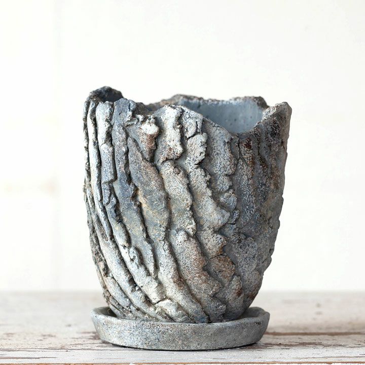 石で作ったような質感｜3～4号サイズの植物向け植木鉢[公式] e-花屋さん
