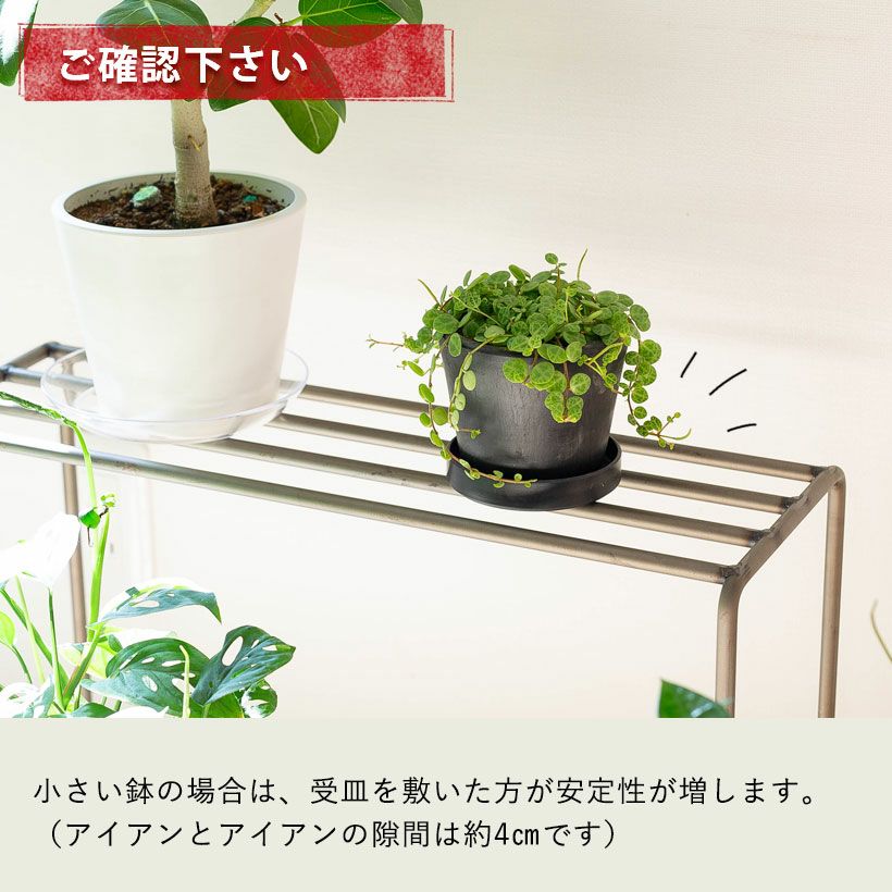ベンチ型の花台｜おしゃれなアイアン製！小さい植物並べて置ける