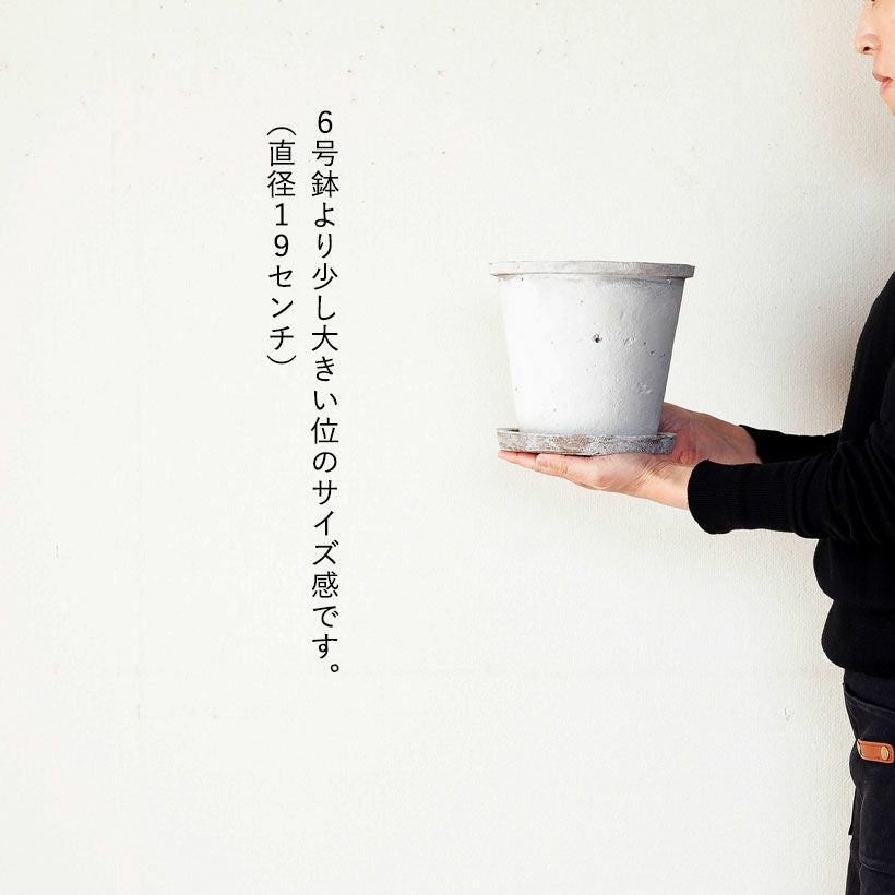 レトロ調の植木鉢｜灰・茶色、アンティークでお洒落5号~6号向け