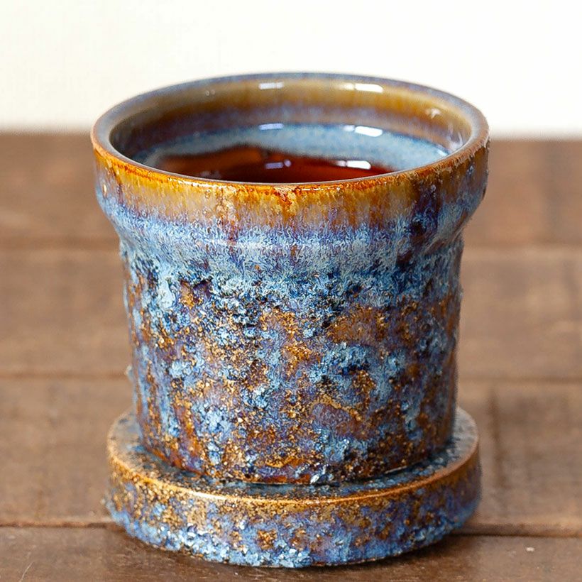 ザラザラした釉薬の陶器鉢｜和風、洋風どちらもOKデザイン