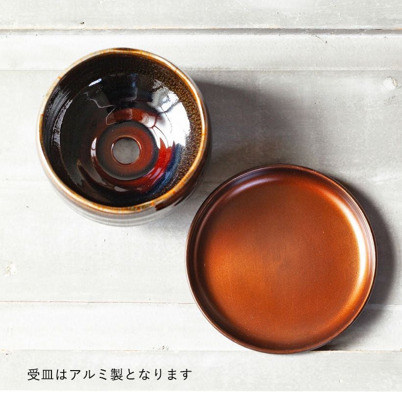 美濃焼の植木鉢｜松、桜が良く似合う抹茶碗ベースのミニ盆栽鉢
