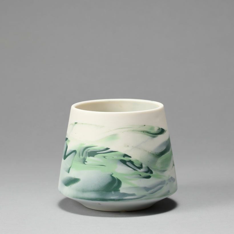 水彩画のような作家物陶器鉢｜人気のkitaさんe-花屋さん本店