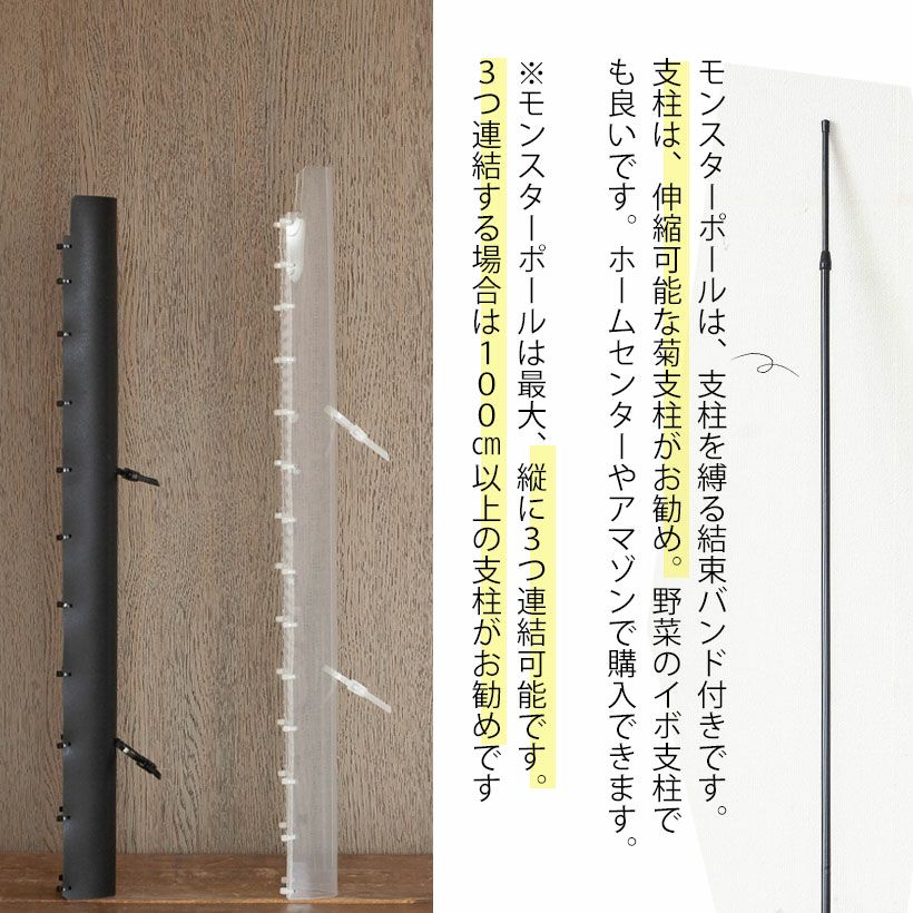 モスポール（モンスターポール）水苔入れアロイドを登らす棒