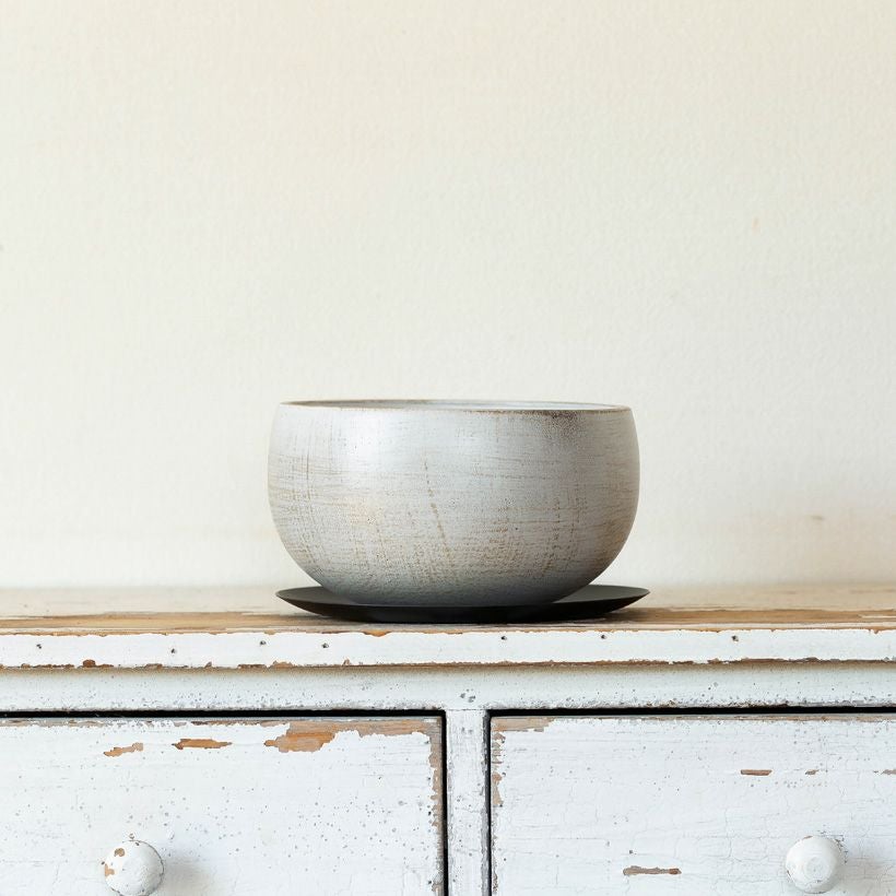 高級感ある浅鉢｜ミニ観葉の寄せ植えに和モダン鉢