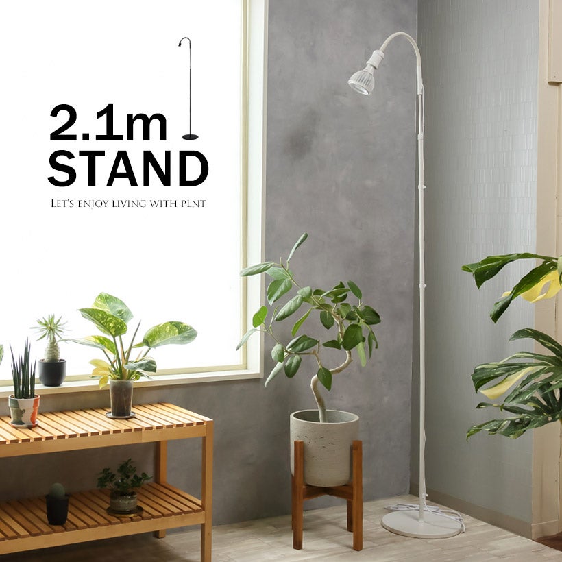 背が高い！「高さ2m」植物育成ライトスタンド（白・黒）